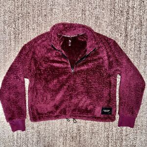 Calvin Klein Performance Sherpa Fleece Half Zip Pullover in Purple